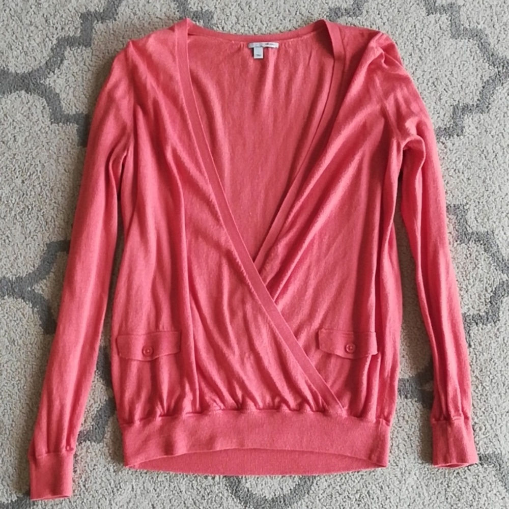 Halogen Coral Crossover Sweater